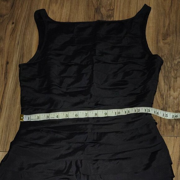 Rachael G. Black Summer Dress with Ruffled Straps - Picture 9 of 10